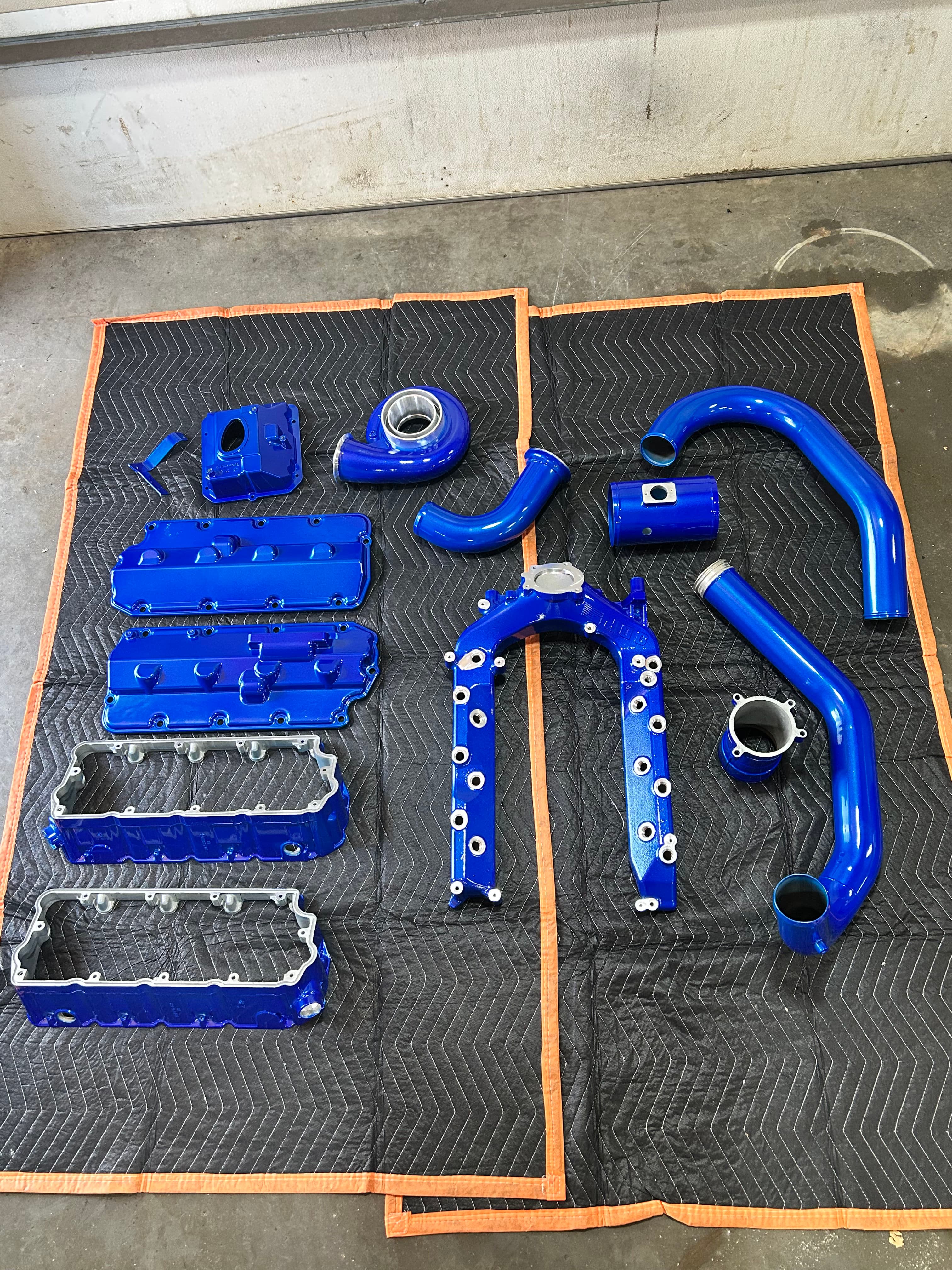 Project 6.4 Power Stroke Engine Bay Parts Coated in Illusion Blueberry image