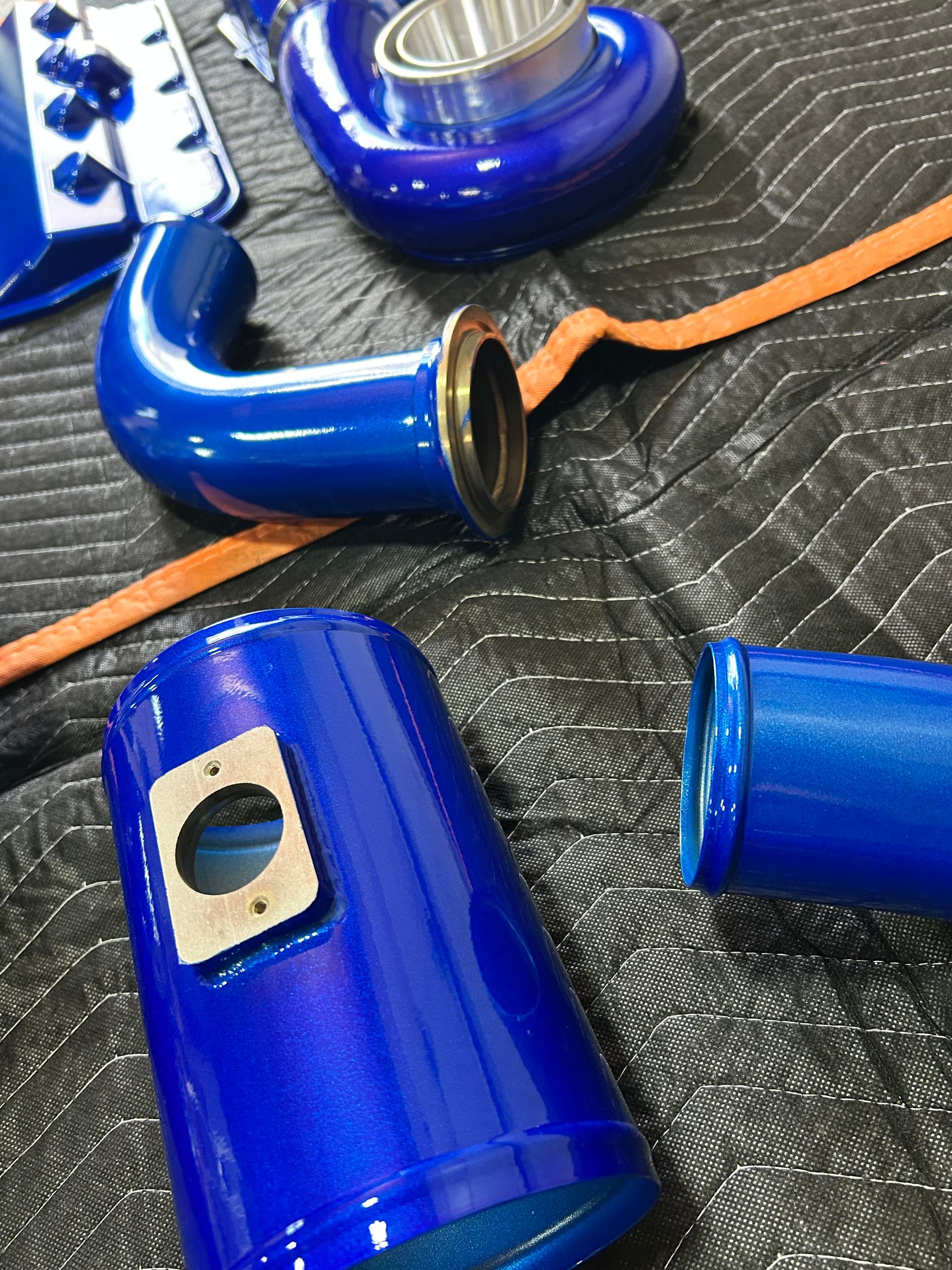 6.4 Power Stroke Engine Bay Parts Coated in Illusion Blueberry