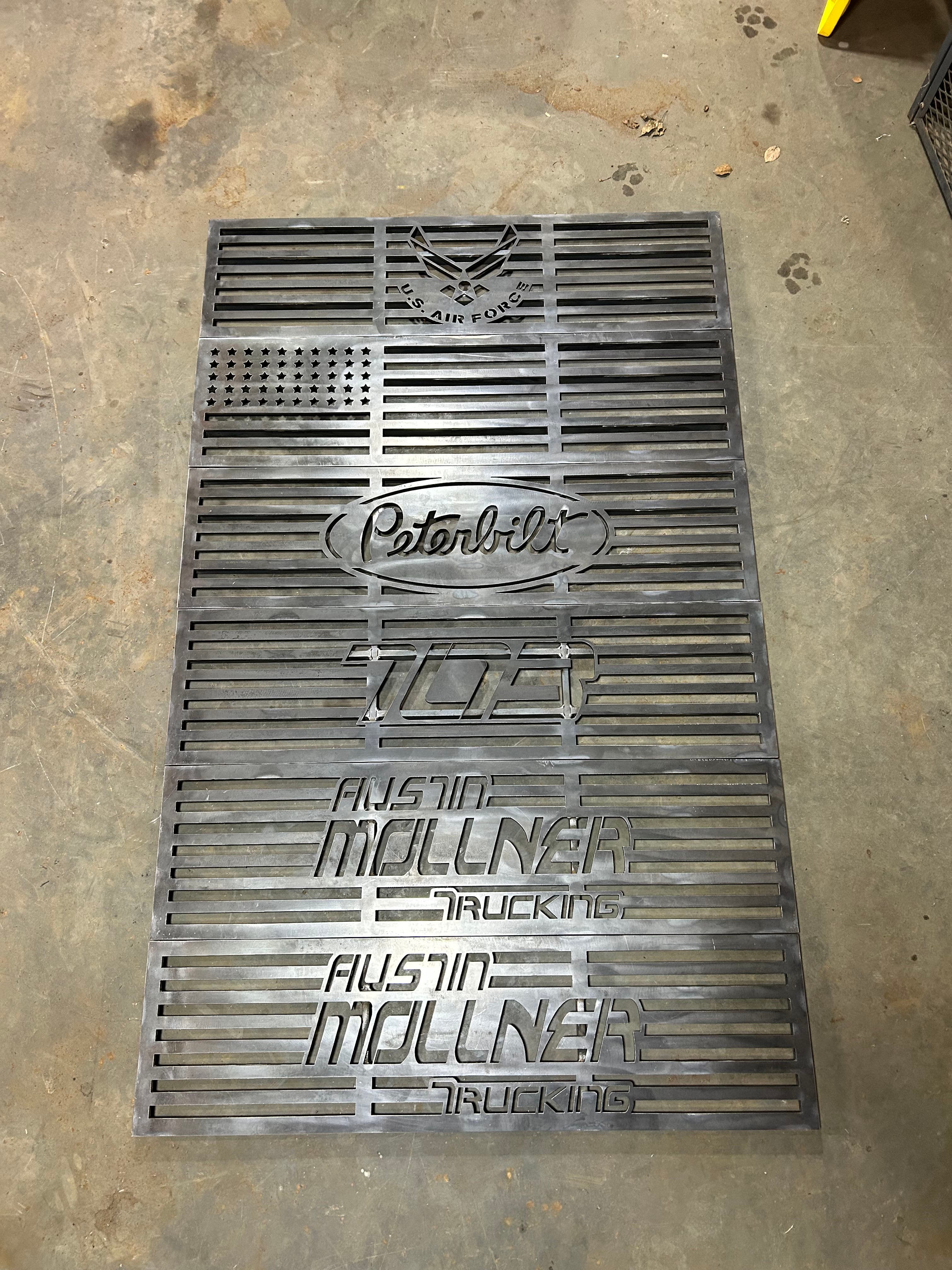 Project Custom Peterbilt-Themed Floor Grates image