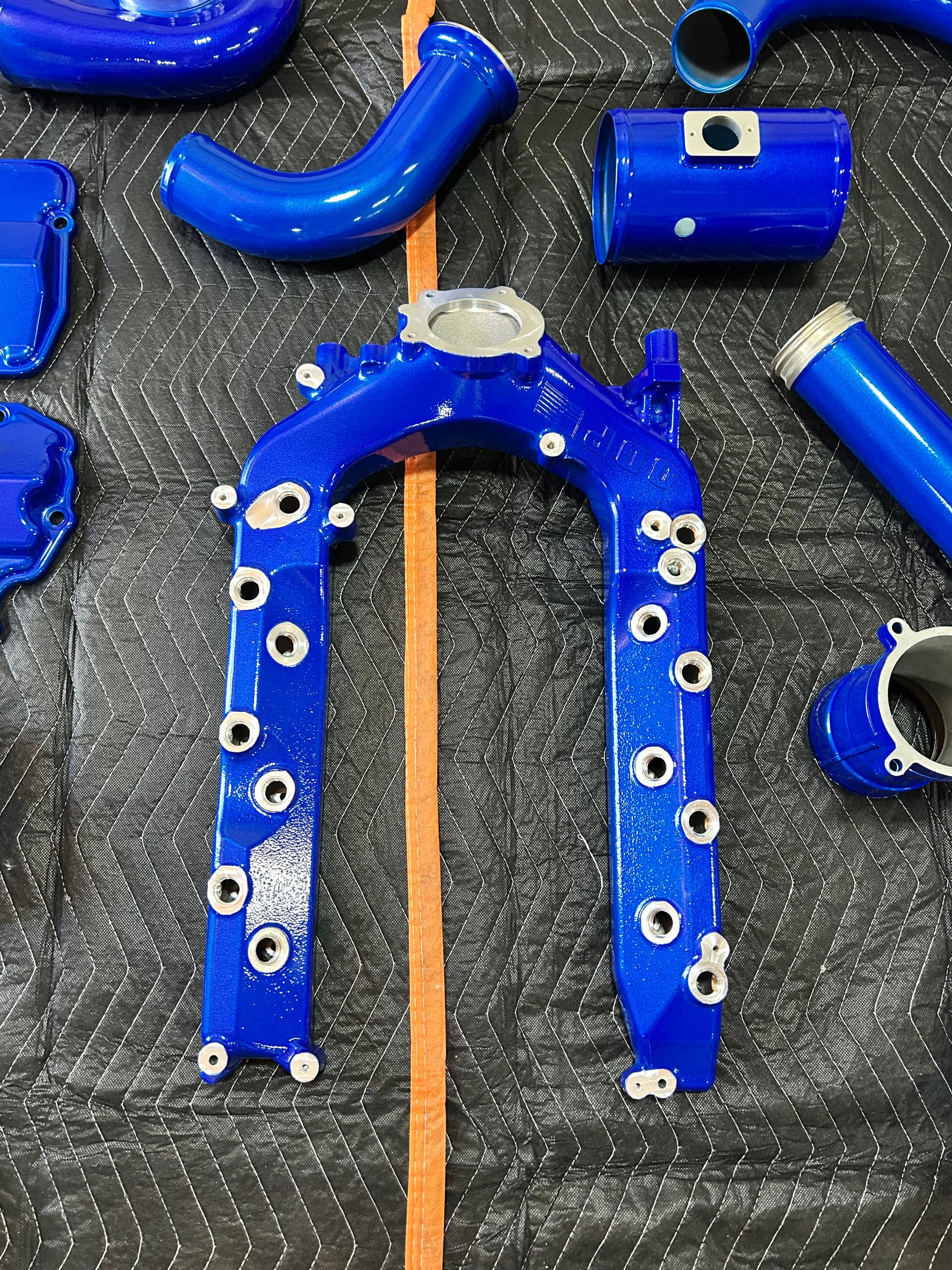 6.4 Power Stroke Engine Bay Parts Coated in Illusion Blueberry