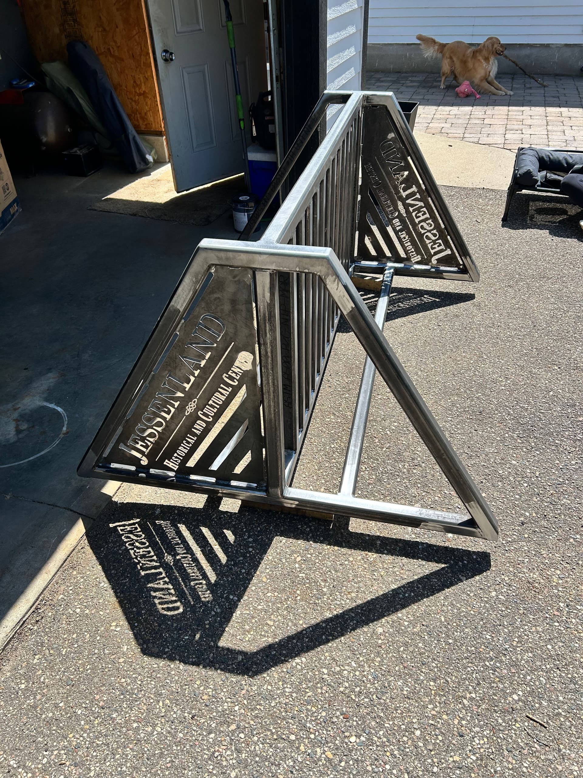Gallery photos for Heavy Duty Custom Bike Rack Fabricated for Jessenland Historical and Cultural Center: Image #4