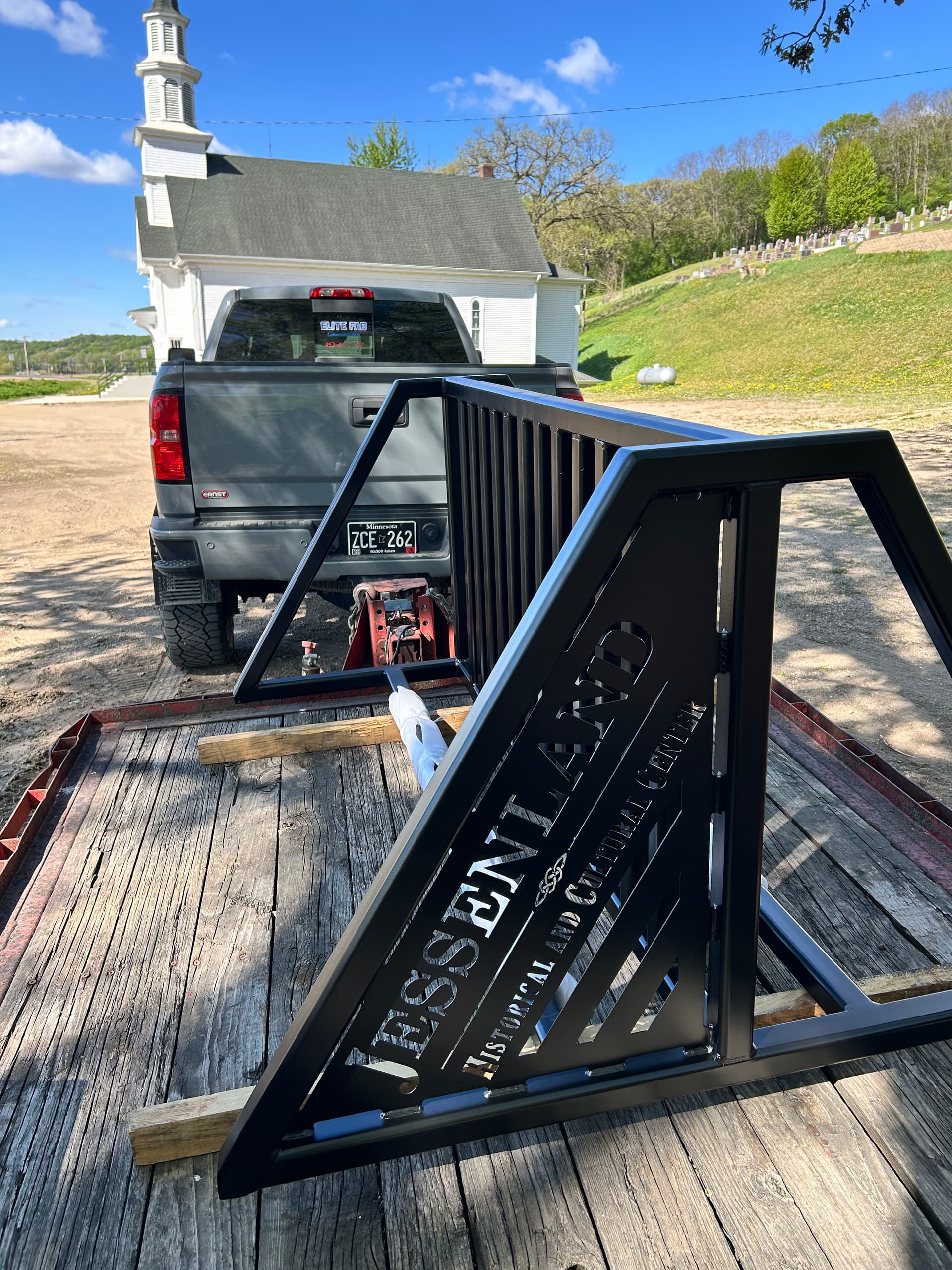 Gallery photos for Heavy Duty Custom Bike Rack Fabricated for Jessenland Historical and Cultural Center: Image #1