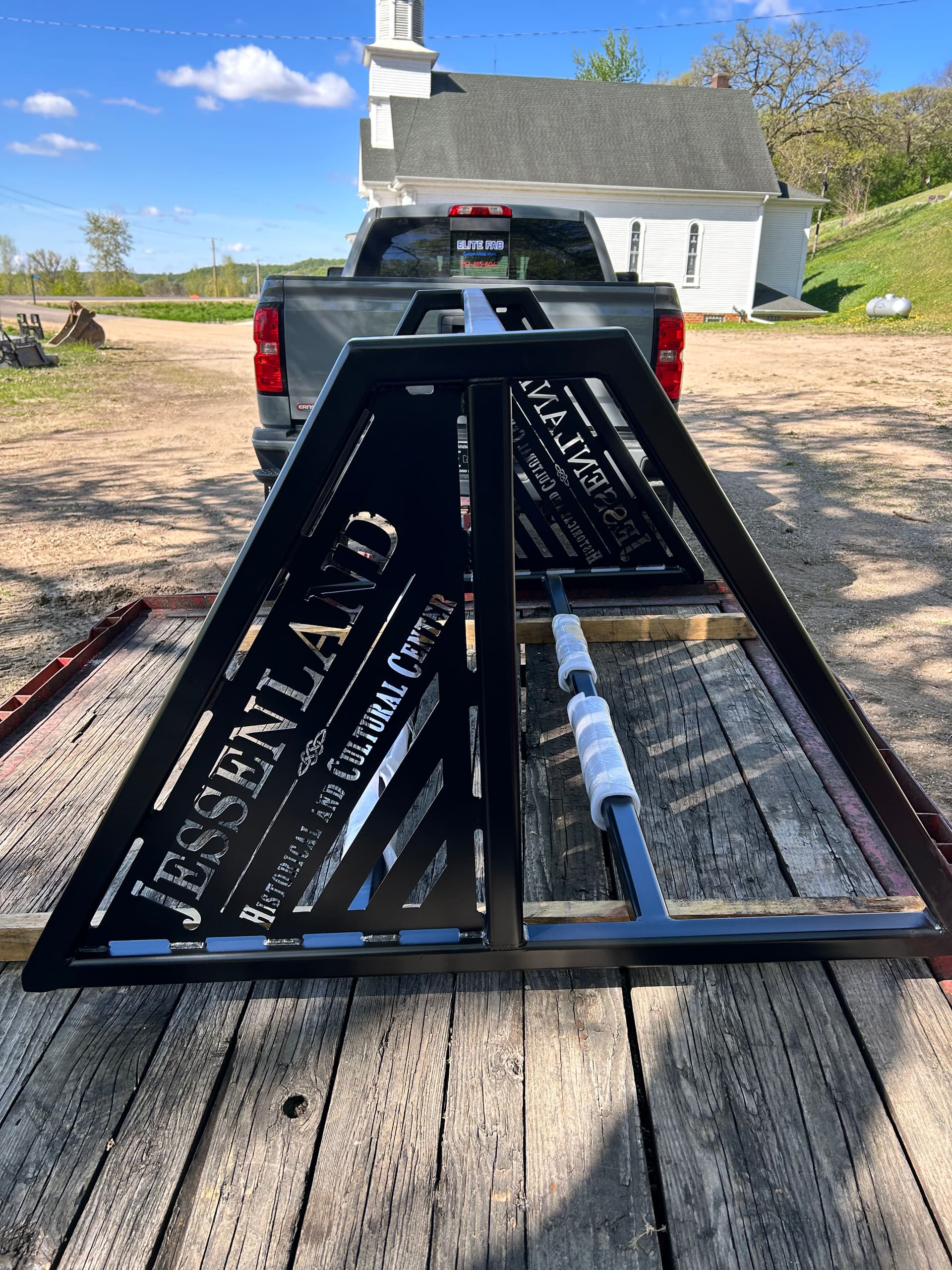 Gallery photos for Heavy Duty Custom Bike Rack Fabricated for Jessenland Historical and Cultural Center: Image #2