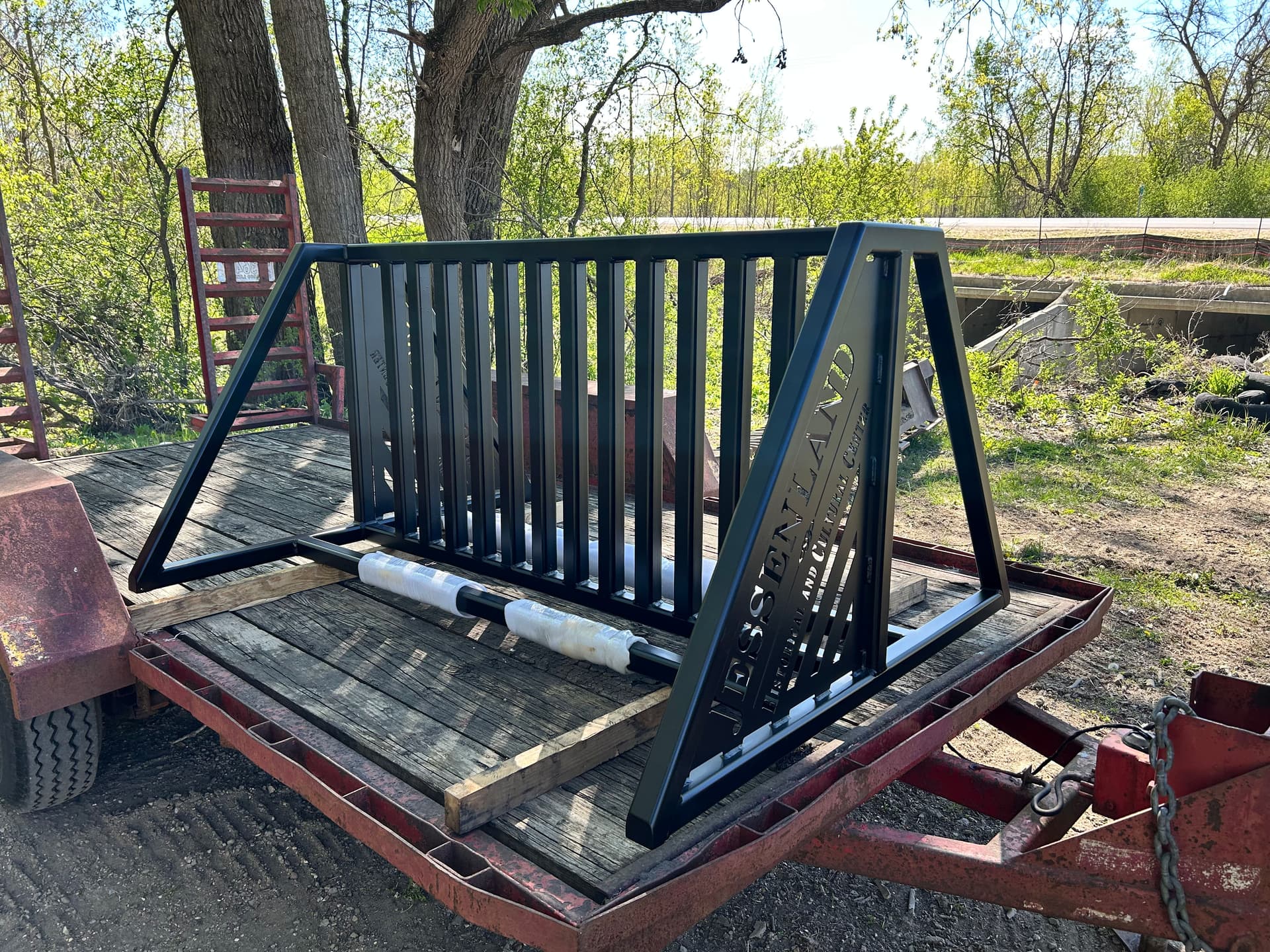 Heavy Duty Custom Bike Rack Fabricated for Jessenland Historical and Cultural Center image